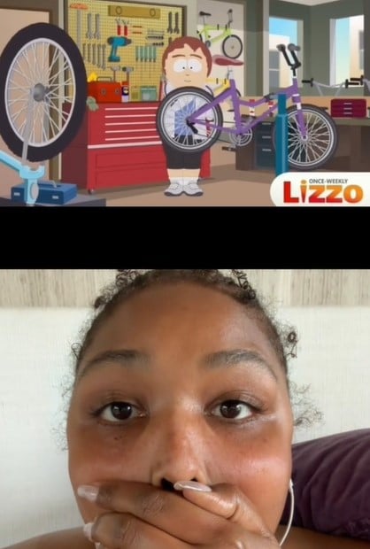 Lizzo's live reaction on TikTok expresses surprise, and gains attention on social media.   Image Credits:  @lizzo/Tiktok