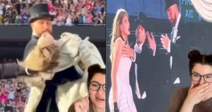 Lip reader reveals what Travis Kelce said to Taylor Swift during Eras Tour collaboration at Wembley?