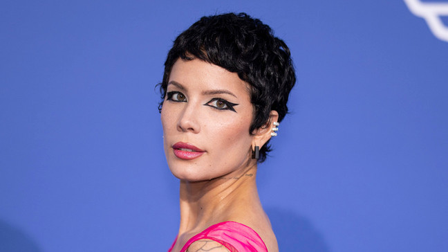 FILE - Halsey appears at the amfAR Cinema Against AIDS benefit during the 76th Cannes international film festival, Cap d'Antibes, southern France on May 25, 2023. (Photo by Vianney Le Caer/Invision/AP, File)