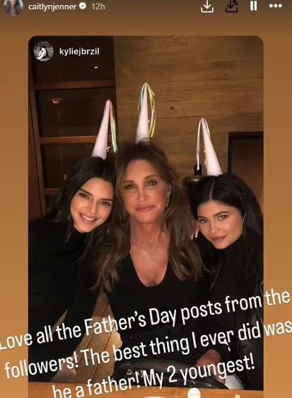 Caitlyn Jenner shared heartfelt Father's Day posts on social media, amid silence from Kendall and Kylie Jenner. Image Credits: Instagram.