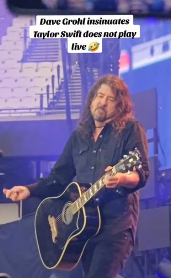 A viral video on social media showed Pat Smear at Swift's concert, drawing attention and sparking debates about Grohl's remarks. Image Credits: Kevin Mazur/Getty Images for Foo Fighters