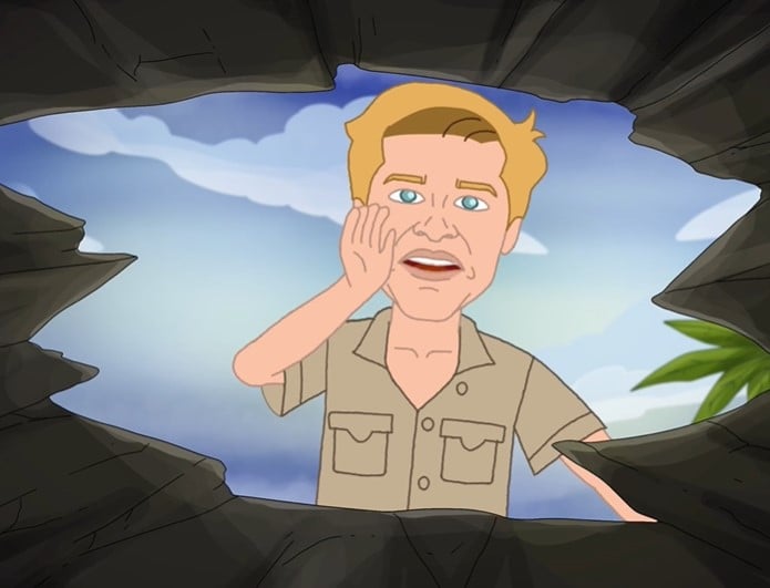 Irwin's likeness in the cartoon series 'Please Explain' surprises and upsets many fans online. Image Credits: YouTube/Pauline Hanson's Please Explain