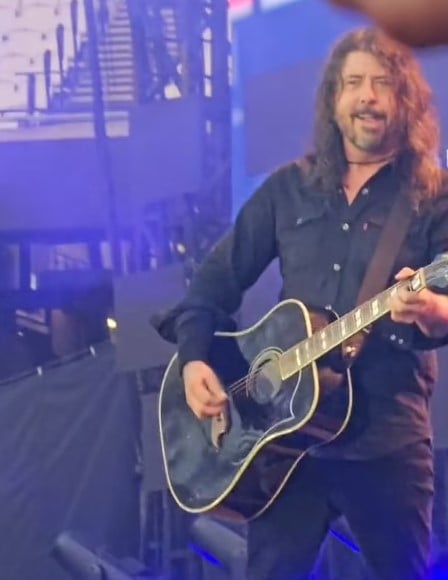 Dave Grohl sparked debate by claiming Swift doesn't perform live.  Image Credits: Kevin Mazur/Getty Images for Foo Fighters