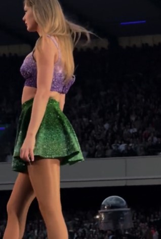 A shocking moment on TikTok captured Taylor Swift wiping snot during her Eras Tour. Image Credits: @8jackszn/Tiktok