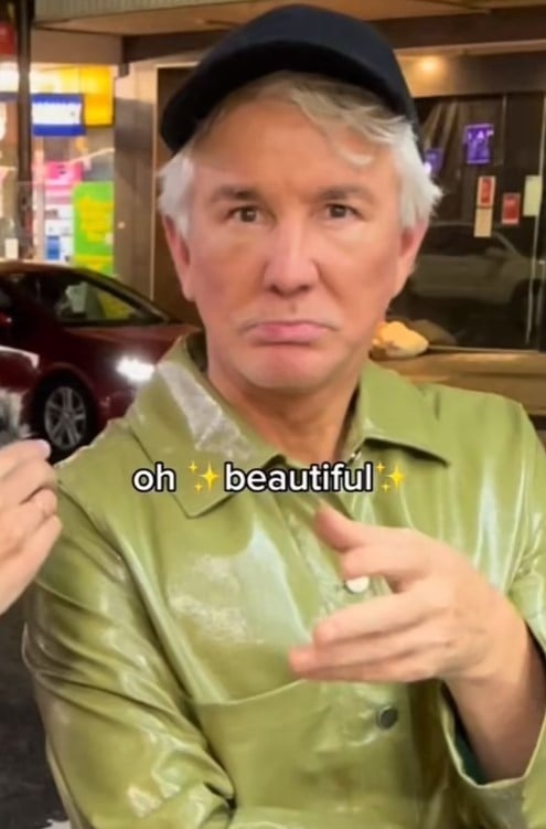 Baz Luhrmann handled the awkward situation with ease and seemed to enjoy the unique interview. Image Credit: TikTok