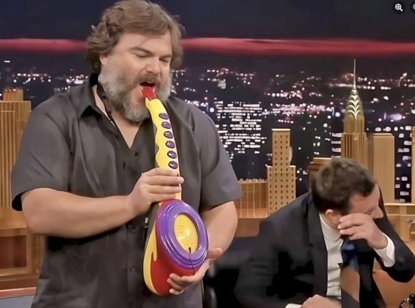 Jack Black’s Epic Sax-A-Boom Performance Delivers the Ultimate Tonight Show Joke!