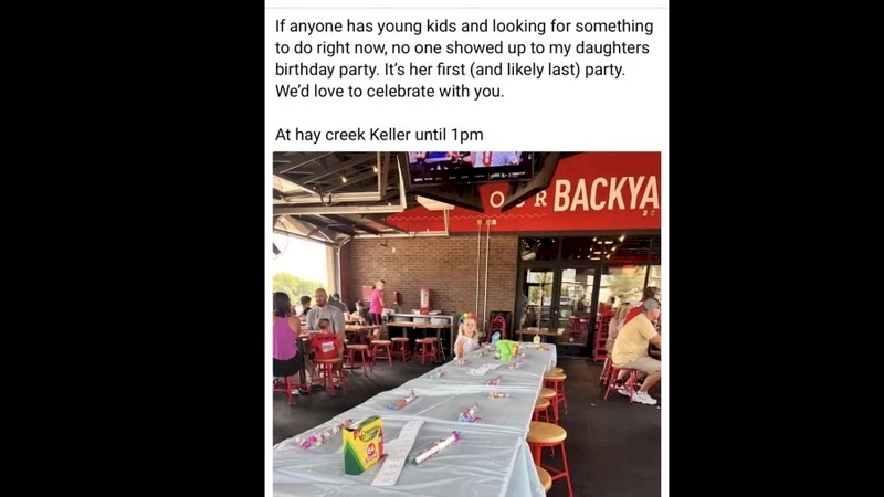 No one came to a 5-year-old’s birthday party, which made him really sad. Then, after someone posted about it online, strangers got an idea to help.